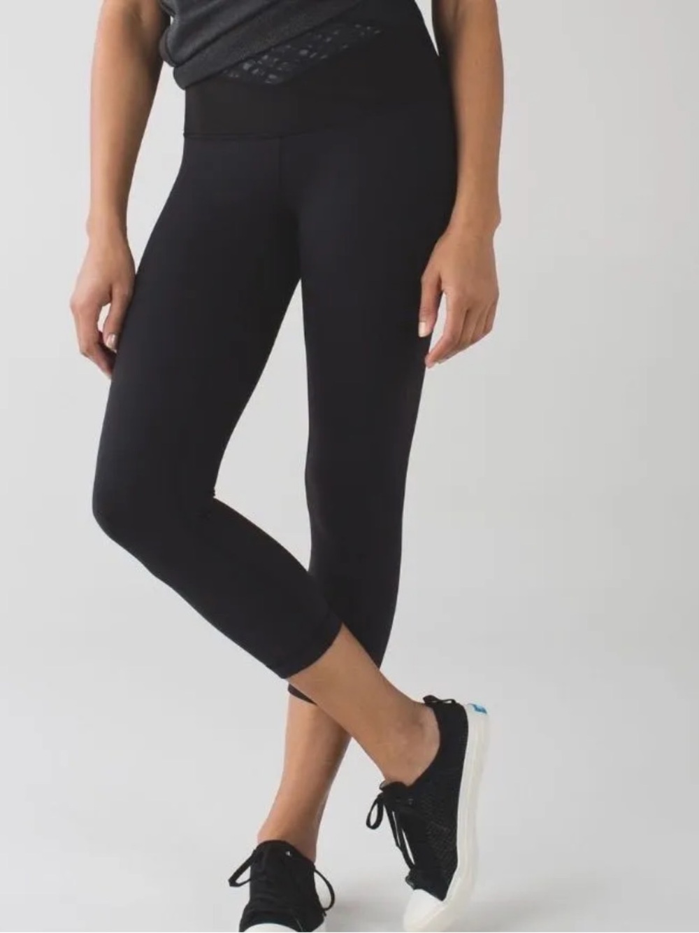 FINAL SALE Lululemon Wunder Under Crop (Hi-Rise) *Full-On Luon Millie Mesh Dark